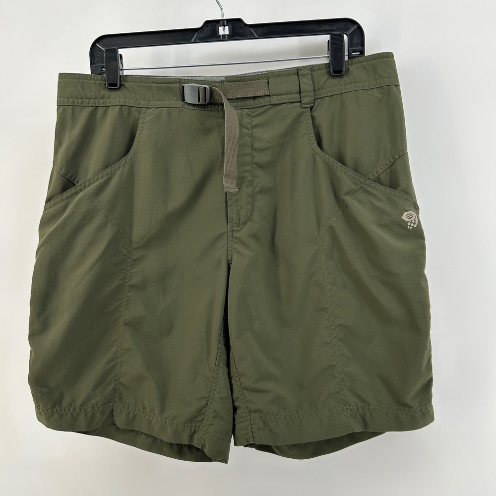 Mountain Hardwear Hiking Shorts Mens 34 Green Nylon Belted Gorpcore OM5393